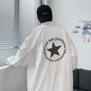 秋季夜光反光外套男港风中性风立领情侣模特夹克宽松23J图片