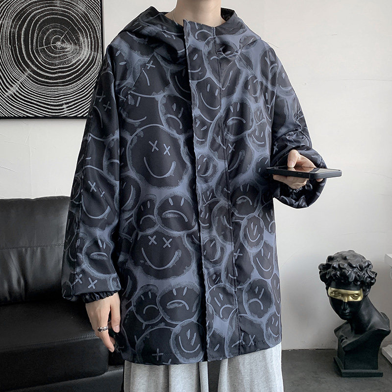 情侣款外套男女秋季中性风宽松港风模特夹克风衣12J图片