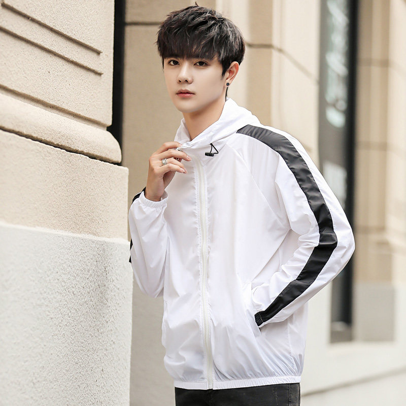 夏季冰丝外套男超薄加肥加大码情侣防晒衣服TIM模特图1FS888-P25,男装夹克,电商A076