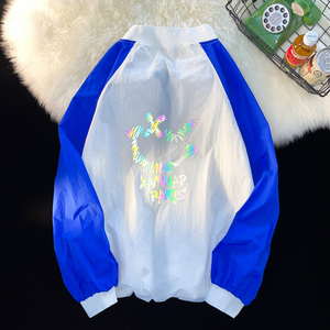 夏季反光印花外套男女超薄防紫外线防晒衣服港风摆拍5FS5995-P50图片