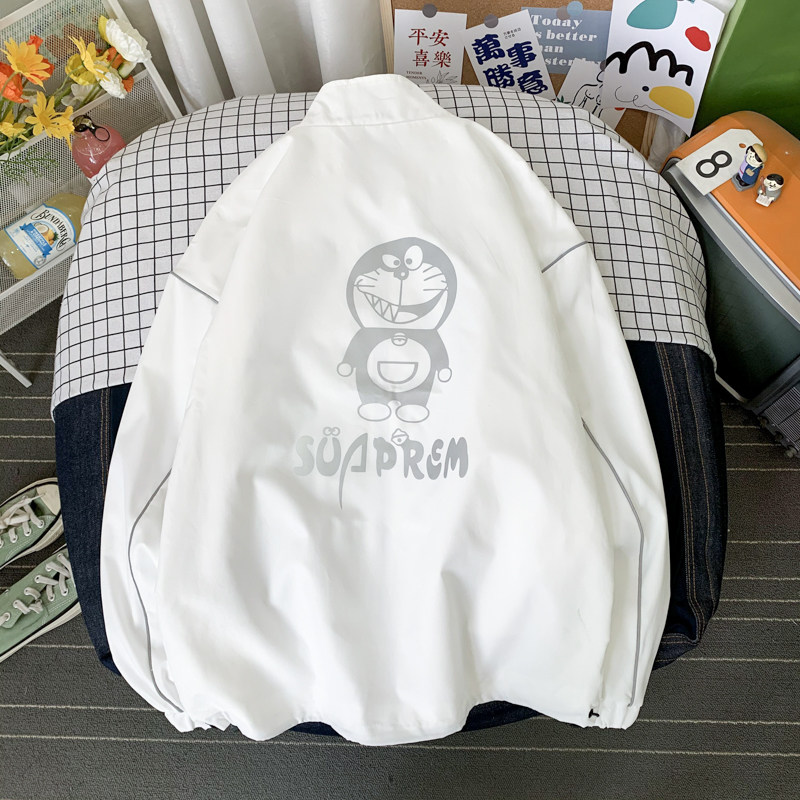 夹克服秋季男女夜光反光外套宽松港风中性风摆拍4J,男装夹克,电商A076