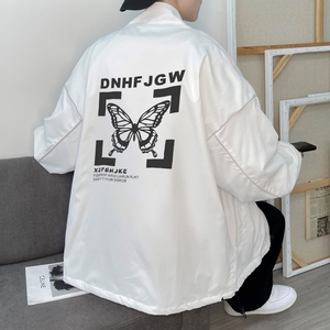 秋装反光夜光印花外套男中性风港风模特大码情侣夹克25JK2109-P60图片