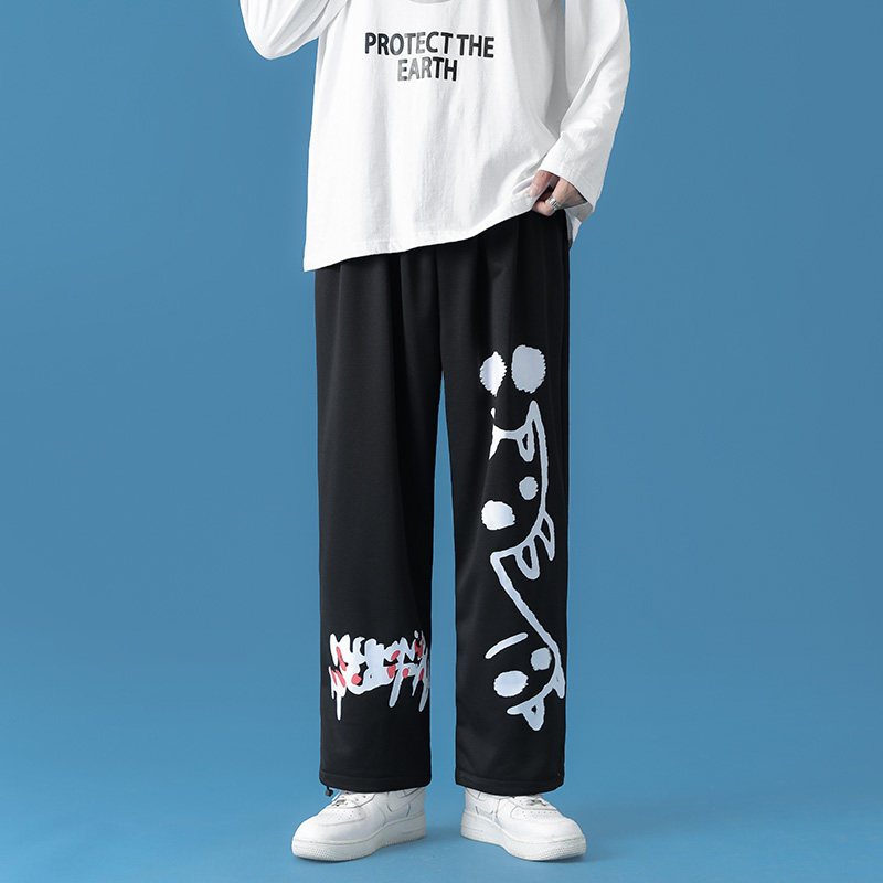 卫裤情侣男女九分裤束脚运动长裤子港风中性风1C,男装休闲裤,电商A076
