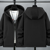 休闲风连帽夹克男宽松大码外套薄款拉链时尚百搭JK8068-特P42，男装夹克，电商A076