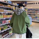 假两件外套男春季大码工装夹克冲锋衣港风模特2JK60011-特P30，男装夹克，电商A076