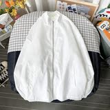 秋冬季夹克衣服外套中性风男女港风反光外套摆拍白底23J，男装夹克，电商A076