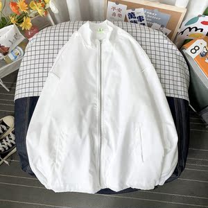 秋冬季夹克衣服外套中性风男女港风反光外套摆拍白底23J图片