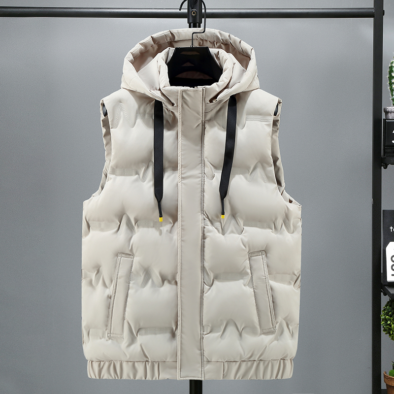 秋冬季棉马甲男士工装可拆卸帽加厚保暖背心外套MJ2318-特P70，男装背心/马甲，电商A076