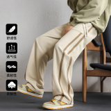 2025新款条纹卫裤男春秋季宽松直筒裤潮流百搭长裤CK2578-特P39，男装休闲裤，电商A076