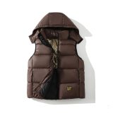 黑金羽绒棉18情侣马甲男女冬季连帽50控69立领40控59MJ98616-P50，男装背心/马甲，电商A076