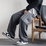 2026新款运动风直筒休闲裤男宽松系绳长裤潮流百搭CK2575-特P35，男装休闲裤，电商A076