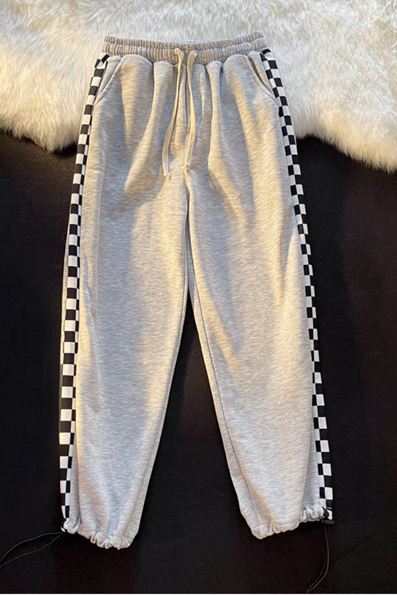 卫裤情侣男女秋季九分裤子束脚运动长裤港风摆拍3CK89-P45-控59,男装休闲裤,电商A076