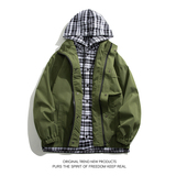 假两件外套男士春季大码工装夹克冲锋衣JK60011-特P30,男装夹克,电商A076,电商基地 假两件外套男士春季大码工装夹克冲锋衣JK60011-特P30,男装夹克,电商A076,电商基地