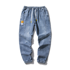 Wash pants men's spring and summer Korean fashion jeans straight tube Leggings casual pants