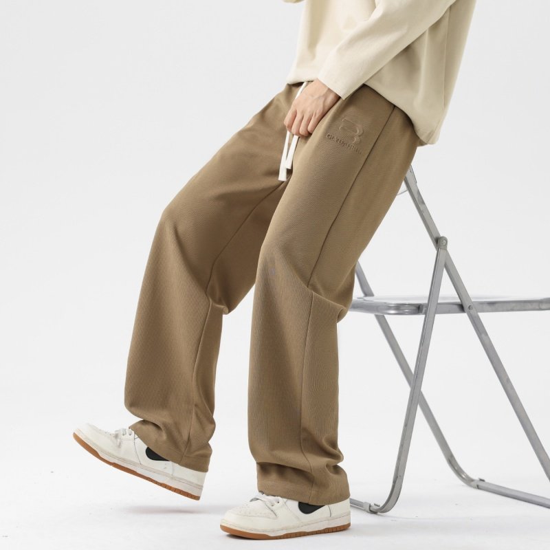 简约休闲风直筒裤男2026新款宽松系绳长裤潮流无影图CK2571-特P39，男装休闲裤，电商A076