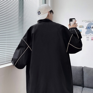 夹克秋季服男女白墙夜光反光外套薄款港风中性风男23J图片