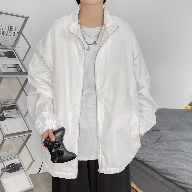 秋冬季夹克衣服外套男女港风反光夜光外套立领22J图片