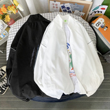 秋冬季夹克男女港风摆拍卡通反光外套中性风夜光立领15J，男装夹克，电商A076