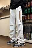 运动卫裤男秋季美式宽松百搭直筒裤潮牌重磅休闲长裤K817特P36，男装休闲裤，电商A076