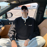 春秋季新款美式复古假两件卫衣男潮牌宽松长袖上衣WY5503A-特P48，男装卫衣，电商A076