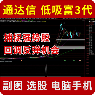 通达信强势股低吸买入指标公式 捕捉强势股回调反弹机会 电脑手机