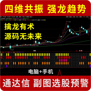 四维共振强龙趋势尾盘买入指标公式 通达信选股无未来 电脑手机