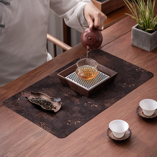 云纱茶席国风中式防滑茶垫