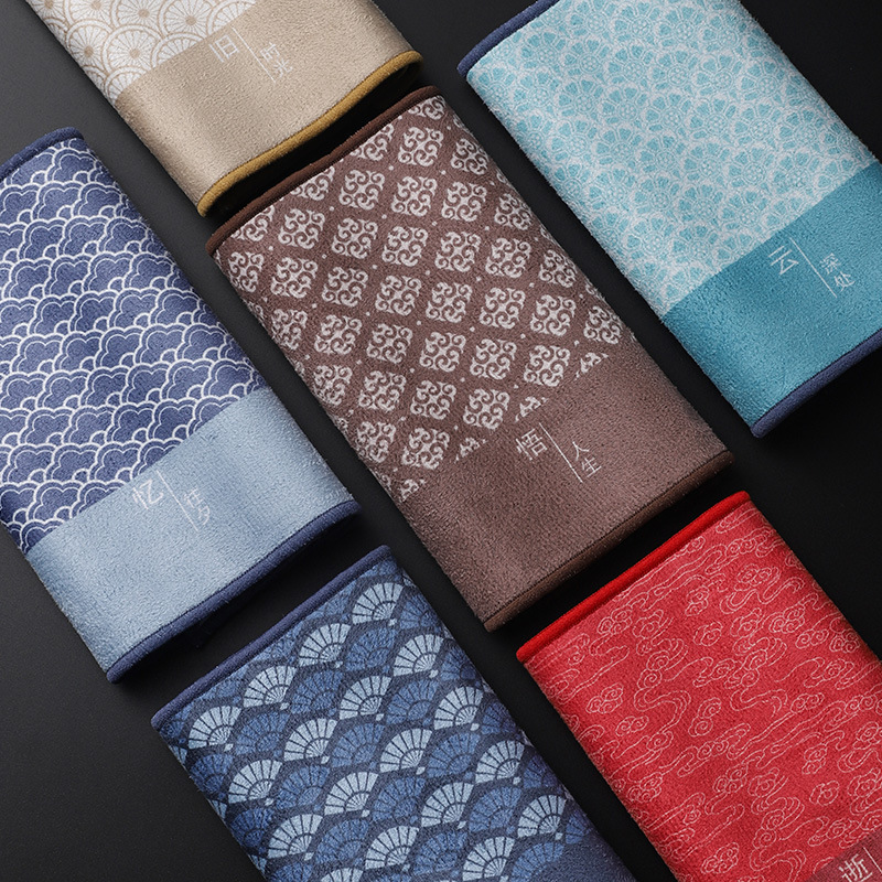 双面绒中式国画加厚茶席巾