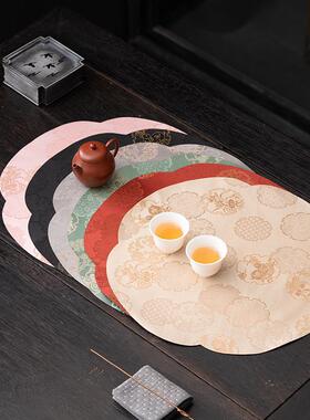 兔子织锦干泡席防水茶垫茶室茶艺空间干泡点壶垫桌垫小茶席小清新