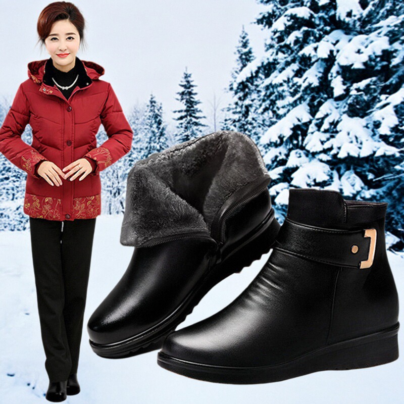 纪珀尼妈妈鞋冬季加绒防滑保暖