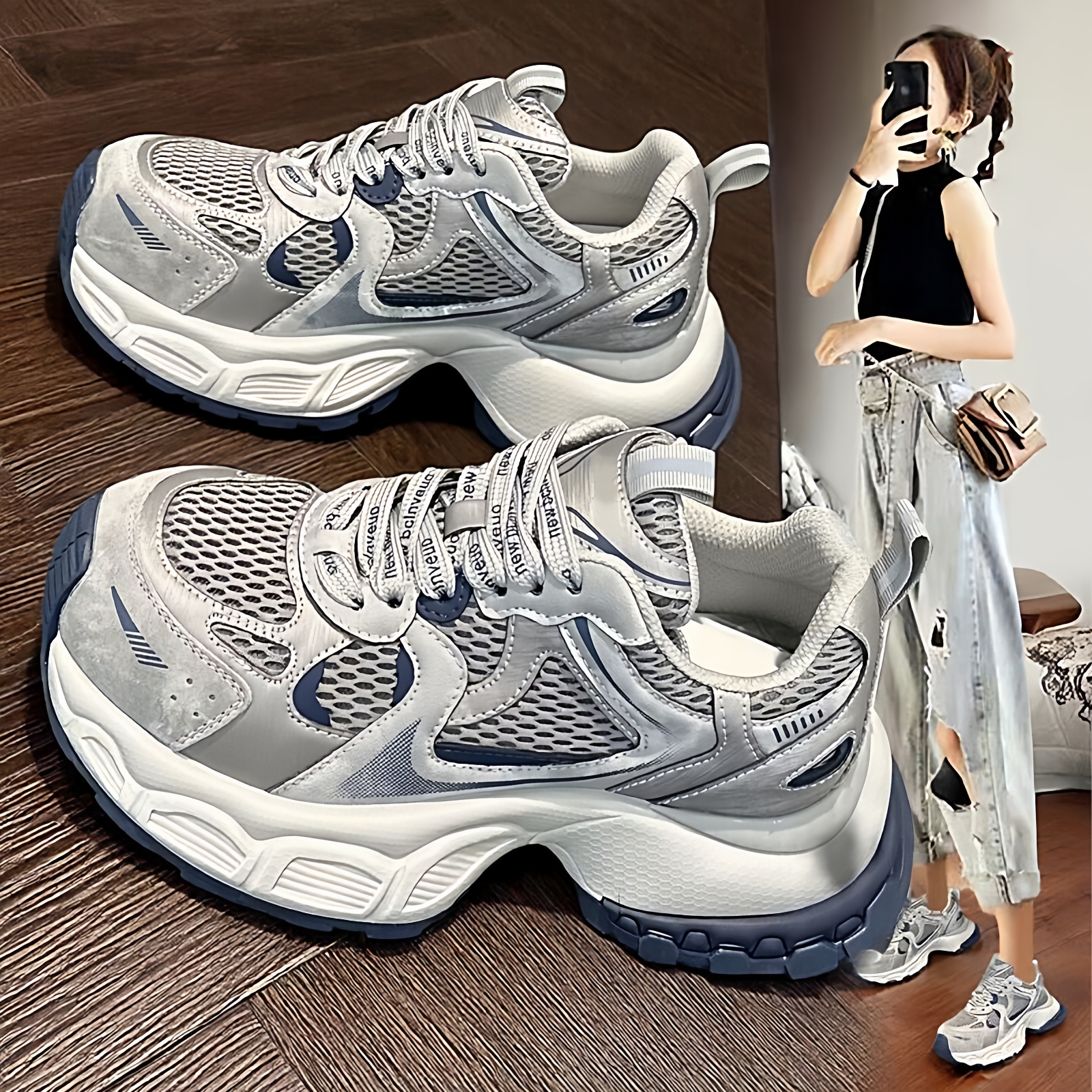 2025新款秋季加绒厚底老爹鞋女百搭增高阿甘鞋休闲运动鞋子女棉鞋