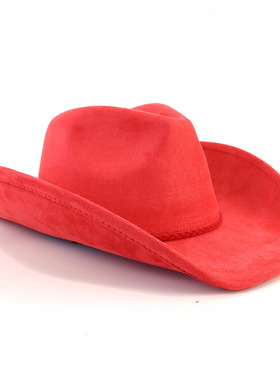 跨境速卖通wish亚马逊ebay麂皮绒男女士情侣西部大檐牛仔帽礼帽