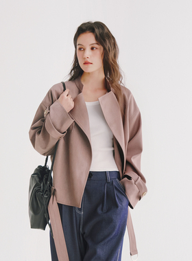 Next Weekend「定格」短款小立领风衣高级感显瘦休闲夹克上衣外套