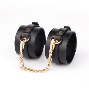 情趣手拷脚镣一体铃铛加重加厚男友道具cosplay金属链可调节情侣