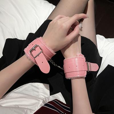 手铐剧本杀道具脚铐毛绒pu皮革