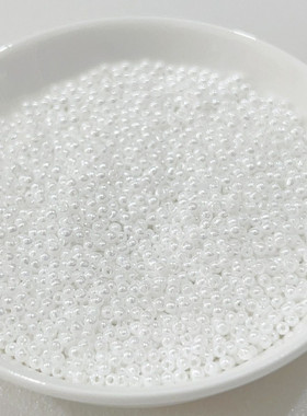 高品质1.8mm有孔白色米珠散珠手工diy串珠材料手链项链饰品配件