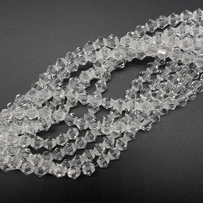 3/4/6MM尖珠菱形珠玻璃水晶发饰耳环手链项链DIY手工材料饰品配件