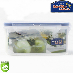 正品乐扣乐扣保鲜盒600ml微波炉饭盒便当盒 塑料冰箱收纳盒HPL811