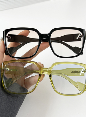 渐变日落粉韩版ins小众墨镜方脸大脸显瘦海边防紫外线太阳眼镜女