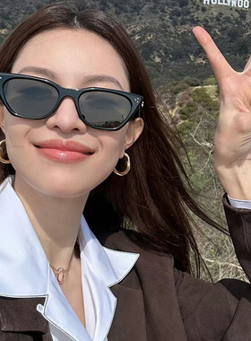 G.M猫眼墨镜女2025新款cookie个性复古美式三角太阳眼镜防紫外线