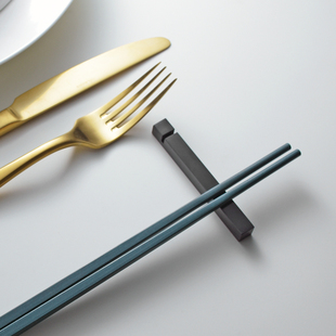 轻奢酒店商用筷枕餐厅公筷公勺筷托304不锈钢筷子架餐具刀叉勺架