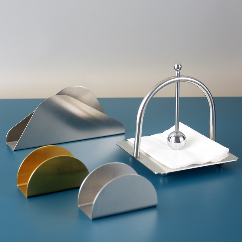 酒店餐厅不锈钢台面纸巾架创意压纸座咖啡厅餐巾座纸巾收纳架,收纳整理,纸巾架,淘宝优惠券,粉丝福利购,淘宝优惠卷