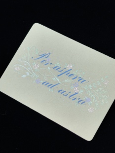 LA佐读×San手写英文书法古典贺卡 复古蘸水笔拉花小众礼物可定制