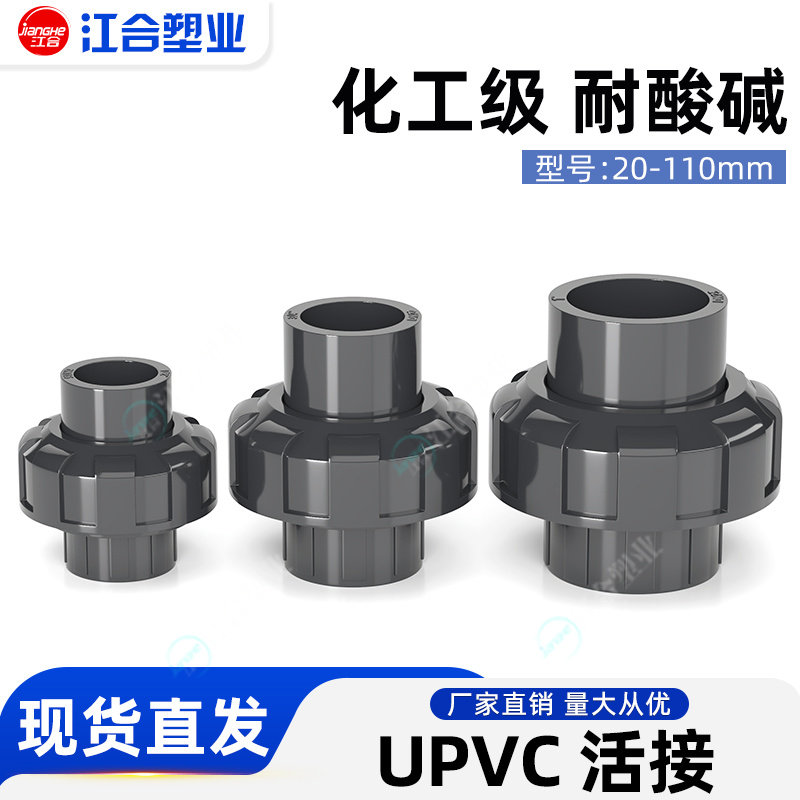 管化工活接直通深灰色鱼缸耐腐蚀图片