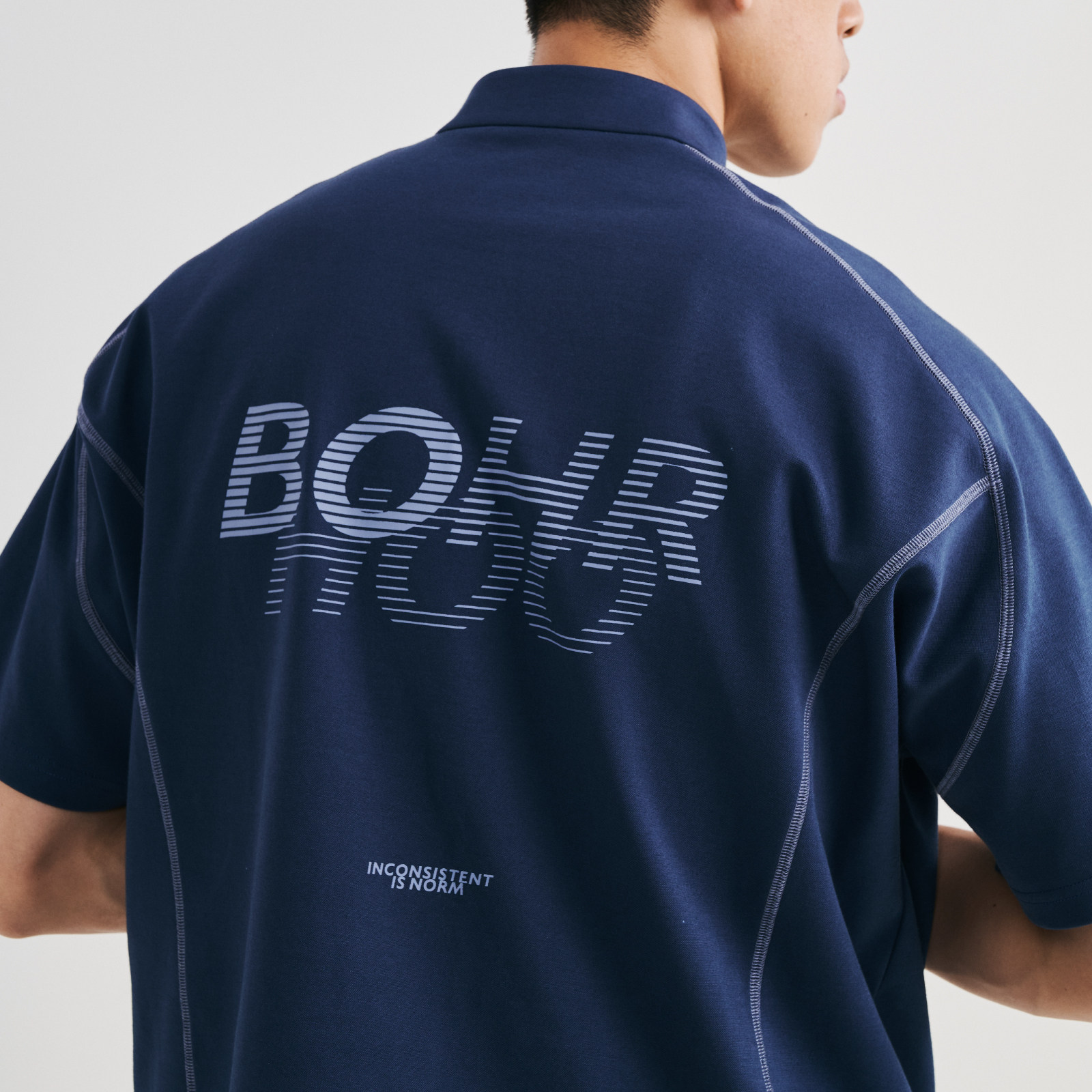 BOHRHOO25SS「索罗娜凉感速干」拼接素色短袖拉链半开POLO衫男夏,男装,Polo衫,淘宝优惠券,粉丝福利购,淘宝优惠卷