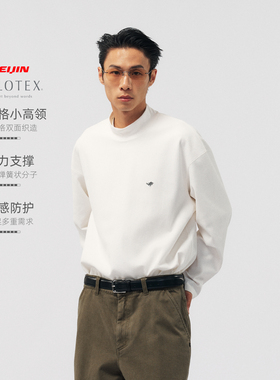 BOHRHOO25AW「独角仙」刺绣小立领华夫格基础长袖打底衫T恤男女秋