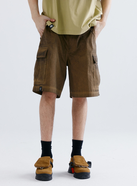 BOHRHOO24SS首款染色炒脏做旧工艺特色轻薄百搭工装水洗短裤男夏