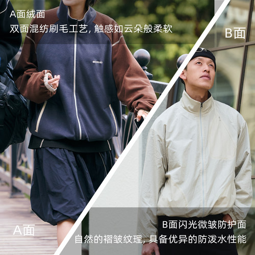 石墨烯自发热防泼水双面穿夹克