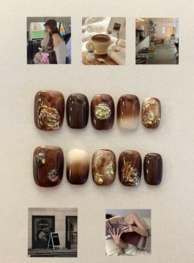 3E · IS'SYI  NAIL【橡木苔】简约ins纯手工穿戴美甲