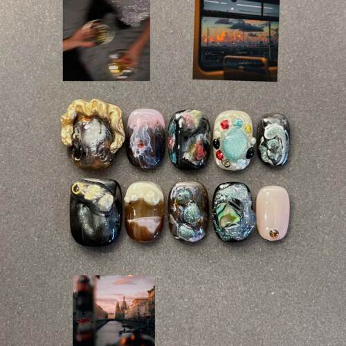 IS'SYI  NAIL【多瑙】高级重工日系彩绘insf氛围感穿戴美甲